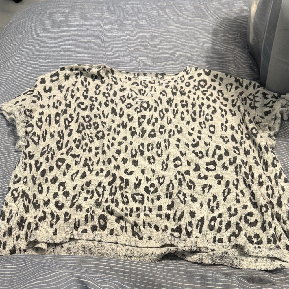 By Together Leopard Print Blouse - Black and Cream